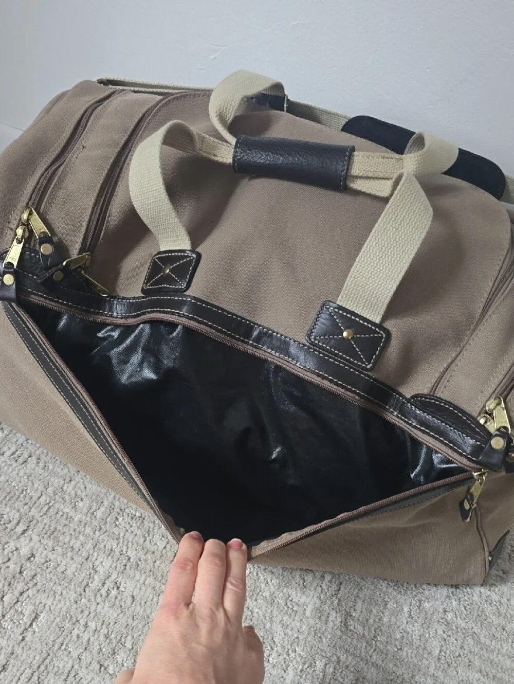 Eddie Bauer X Ford | Classic Canvas And Leather Duffle Bag